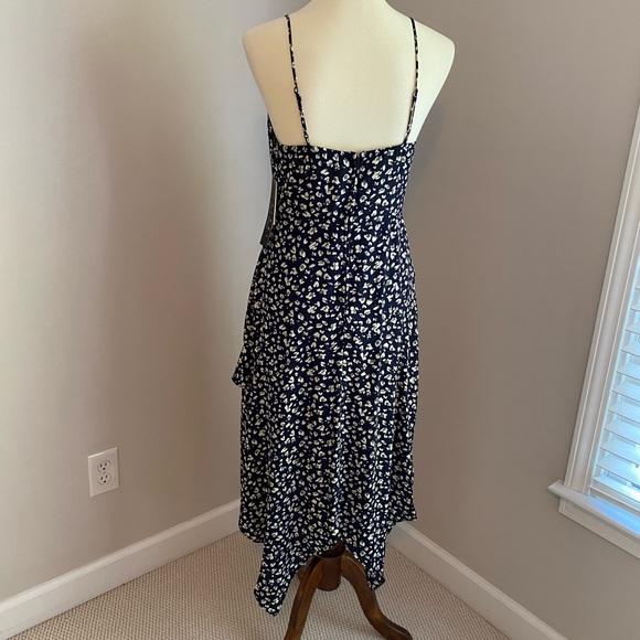 High Low Ruffle Abstract Print Dress - Picture 5 of 7